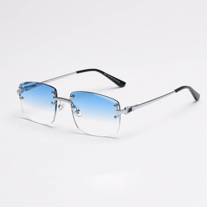 HBK 2022 Fashion Rimless BBC Glasses Frames Luxury Frameless sunglasses