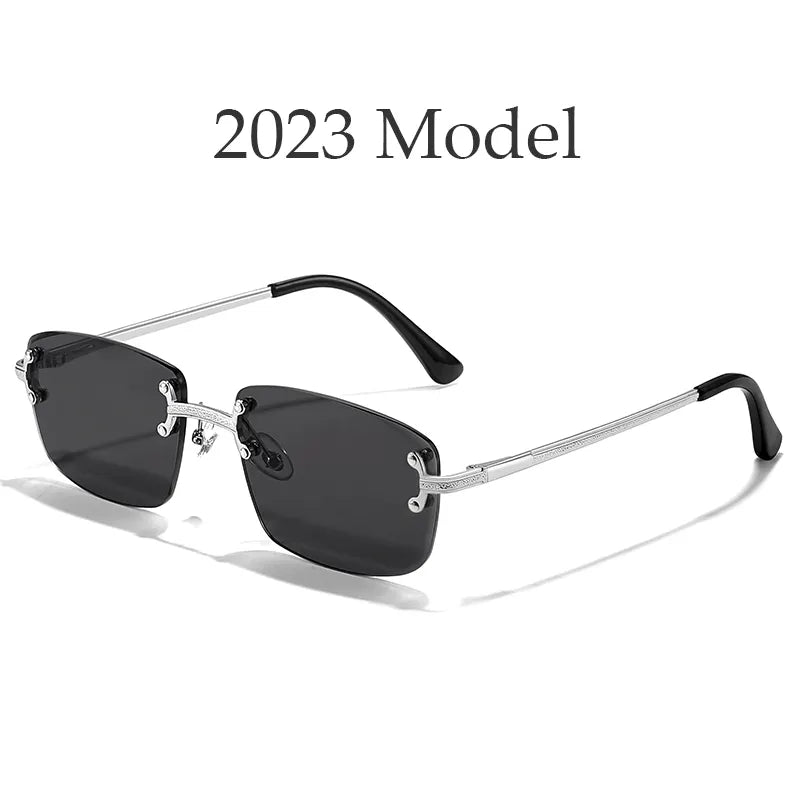 HBK 2022 Fashion Rimless BBC Glasses Frames Luxury Frameless sunglasses